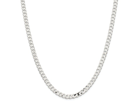 Sterling Silver 4.5mm Curb Chain Necklace