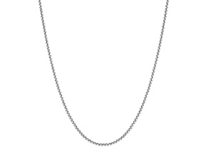 925 Sterling Silver 1.5mm Round Box Chain Necklace - 22"
