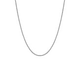 925 Sterling Silver 1.5mm Round Box Chain Necklace - 24"