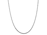 Rhodium Over Sterling Silver 1.75mm Singapore Chain