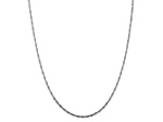 Rhodium Over Sterling Silver 1.75mm Singapore Chain