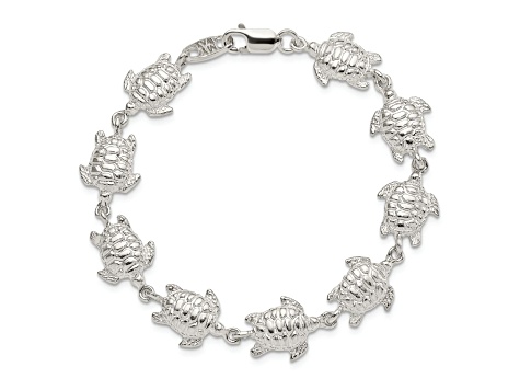 Sterling Silver Sea Turtles Bracelet