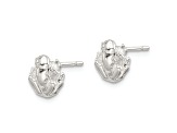 Sterling Silver Polished Mini Frog Post Earrings