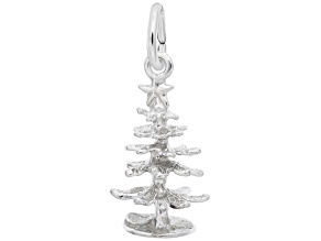 Silver Christmas Tree Charm