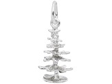 Silver Christmas Tree Charm