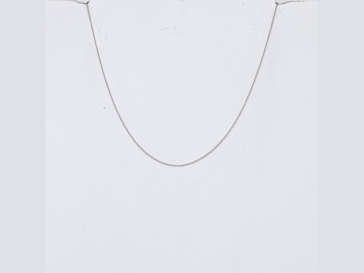 Platinum 950 Over Sterling Silver Thin 16 Inch with 2 Inch Extension Cable Chain Necklace