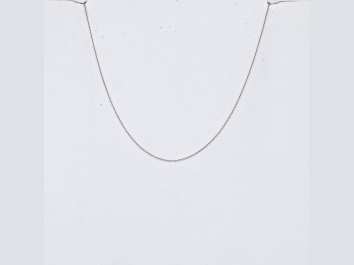 Picture of Platinum 950 Over Sterling Silver Thin 16 Inch with 2 Inch Extension Cable Chain Necklace