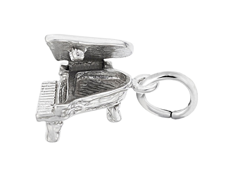 Silver Piano Charm