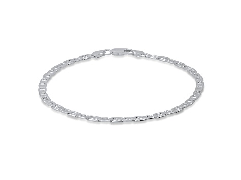 Unisex Sterling Silver Mariner Link Bracelet