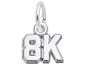 Silver 8K Race Charm