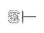 Rhodium Over Sterling Silver  LogoArt University of South Carolina Extra Small Post Earrings