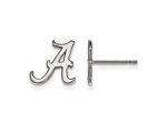 Rhodium Over Sterling Silver  LogoArt University of Alabama Extra Small Post Earrings