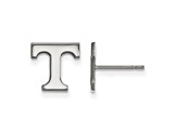 Rhodium Over Sterling Silver  LogoArt University of Tennessee Extra Small Post Earrings