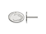 Rhodium Over Sterling Silver  LogoArt Penn State University Extra Small Post Earrings