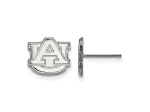 Rhodium Over Sterling Silver  LogoArt Auburn University Extra Small Post Earrings