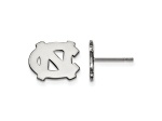 Rhodium Over Sterling Silver  LogoArt University of North Carolina Extra Small Post Earrings