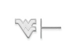 Rhodium Over Sterling Silver  LogoArt West Virginia University Extra Small Post Earrings