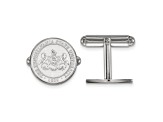 Rhodium Over Sterling Silver LogoArt Penn State University Crest Cuff Links