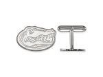 Rhodium Over Sterling Silver LogoArt University of Florida Gator Cuff Links