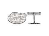 Rhodium Over Sterling Silver LogoArt University of Florida Gator Cuff Links