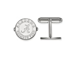 Rhodium Over Sterling Silver LogoArt University of Alabama Cuff Links