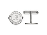 Rhodium Over Sterling Silver LogoArt University of Alabama Cuff Links