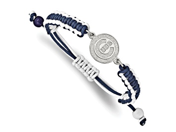 Picture of Stainless Steel MLB LogoArt Chicago Cubs Adjustable Cord Bracelet