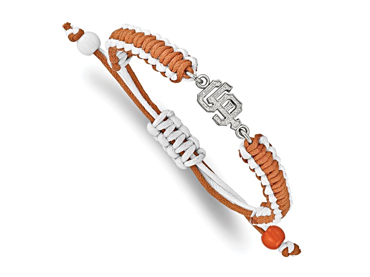 Stainless Steel MLB LogoArt San Francisco Giants Adjustable Cord Bracelet