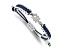 Stainless Steel MLB LogoArt New York Mets N-Y Adjustable Cord Bracelet