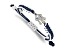 Stainless Steel MLB LogoArt New York Yankees N-Y Adjustable Cord Bracelet