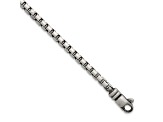 Sterling Silver Antiqued and Satin 3.2mm Box 8 Inch Chain