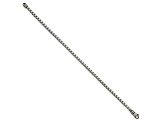 Sterling Silver Antiqued and Satin 3.2mm Box 8 Inch Chain