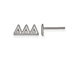 Rhodium Over Sterling Silver LogoArt Extra Small Post Earrings