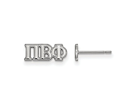 Rhodium Over Sterling Silver LogoArt Extra Small Post Earrings