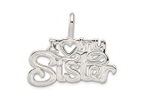 Sterling Silver I (heart) my Sister Pendant