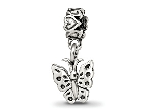 Sterling Silver Butterfly Dangle Bead