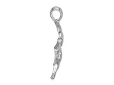 Rhodium Over Sterling Silver Polished Flying Pelican Pendant
