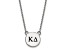 Rhodium Over Sterling Silver LogoArt Kappa Delta Small Enamel Pendant Necklace