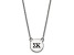 Rhodium Over Sterling Silver LogoArt Sigma Kappa Small Enamel Pendant Necklace