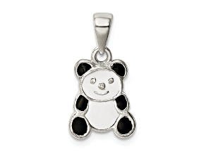 Sterling Silver Enamel Panda Pendant