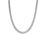 Sterling Silver 8mm Pavé Curb Chain