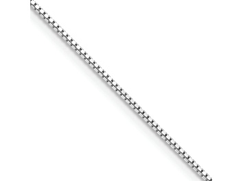 Picture of Rhodium Over Sterling Silver .9mm Box Chain Necklace