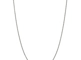 Rhodium Over Sterling Silver .9mm Box Chain Necklace