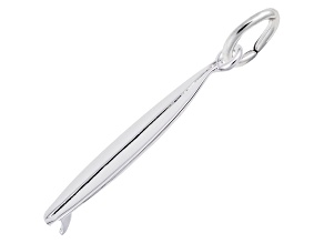 Silver Surf Board Charm