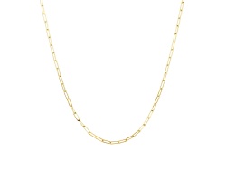 18k Yellow Gold Plated Sterling Silver 2.0mm Paperclip Chain - 16"
