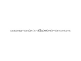 Rhodium Plated Sterling Silver Adjustable Length Curved Bar Id Bracelet