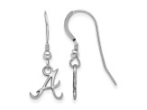 Rhodium Over Sterling Silver MLB LogoArt Atlanta Braves Dangle Earrings