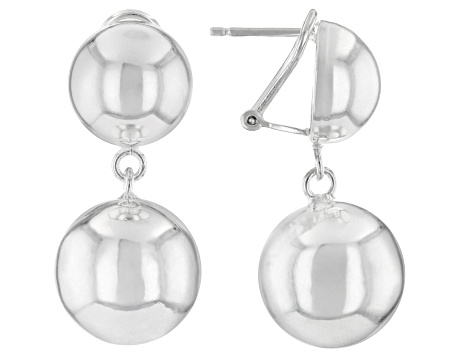 950 Sterling Silver Dangle Bead Earrings
