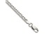 Sterling Silver 4.25mm 6 Side Diamond-cut Flat Double Curb Chain Bracelet