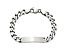 Sterling Silver Antiqued Curb Link ID Bracelet